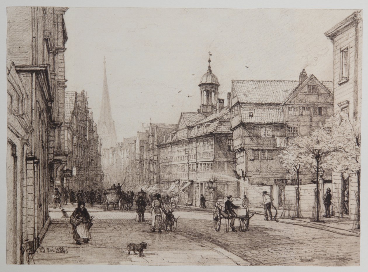 Spitalerstrasse autorstwa Johann Theobald Riefesell