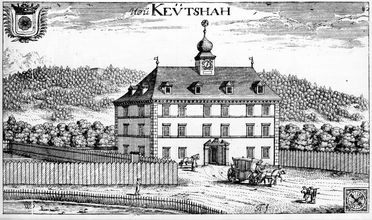 Zamek Keutschach w Karyntii autorstwa Johann Weikhard von Valvasor