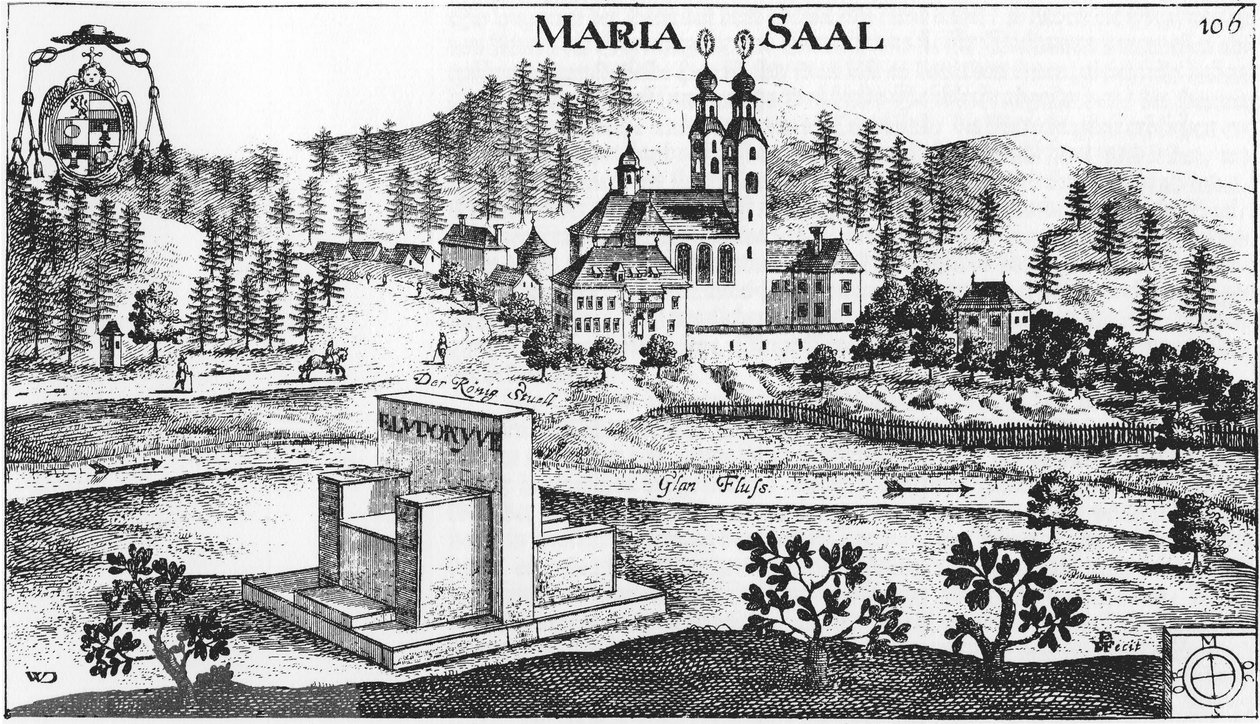 Zamek Marii Saal w Maria Saal / Karyntia / Austria / Unia Europejska autorstwa Johann Weikhard von Valvasor