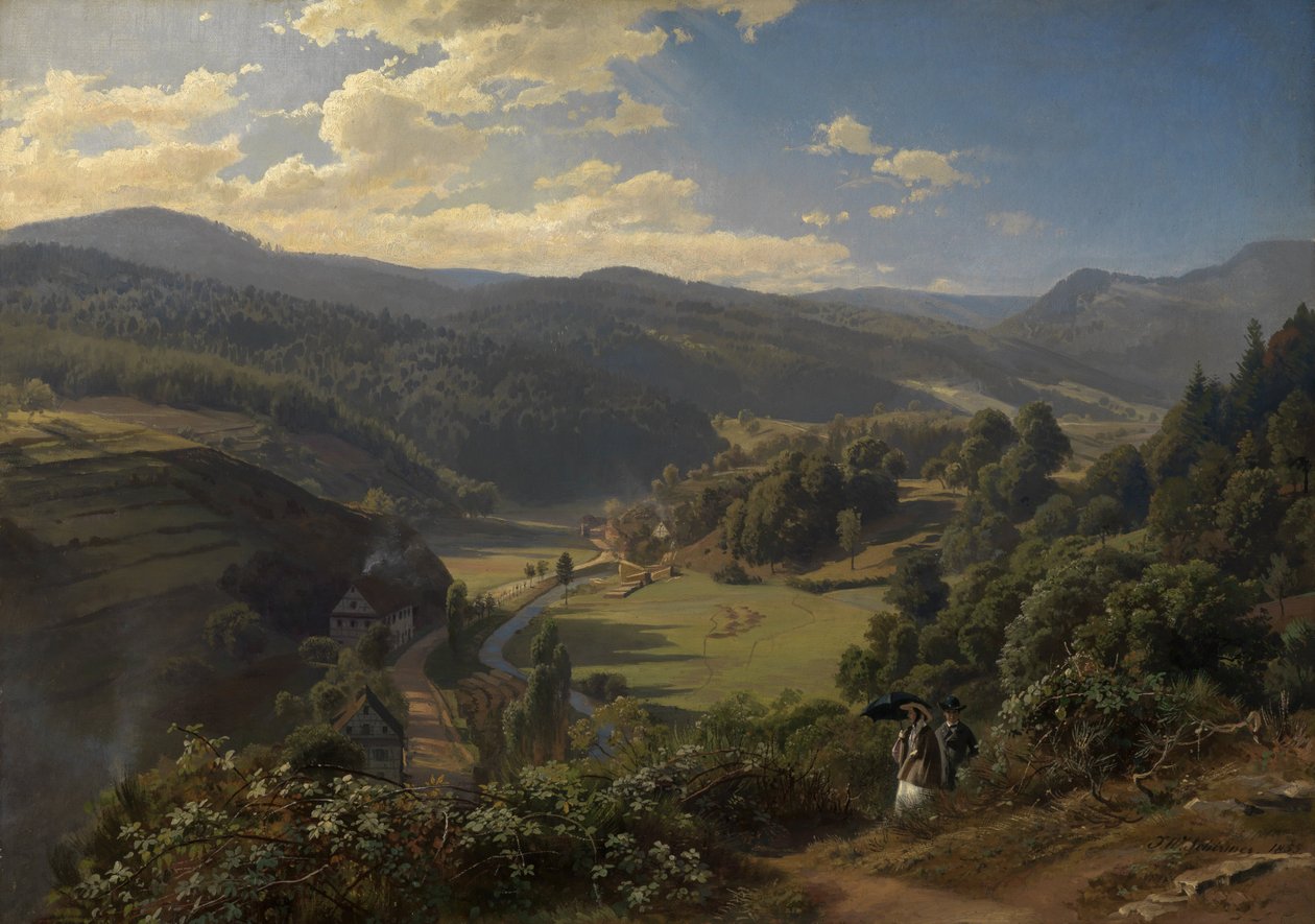 Dolina Geroldsau w pobliżu Baden-Baden autorstwa Johann Wilhelm Schirmer
