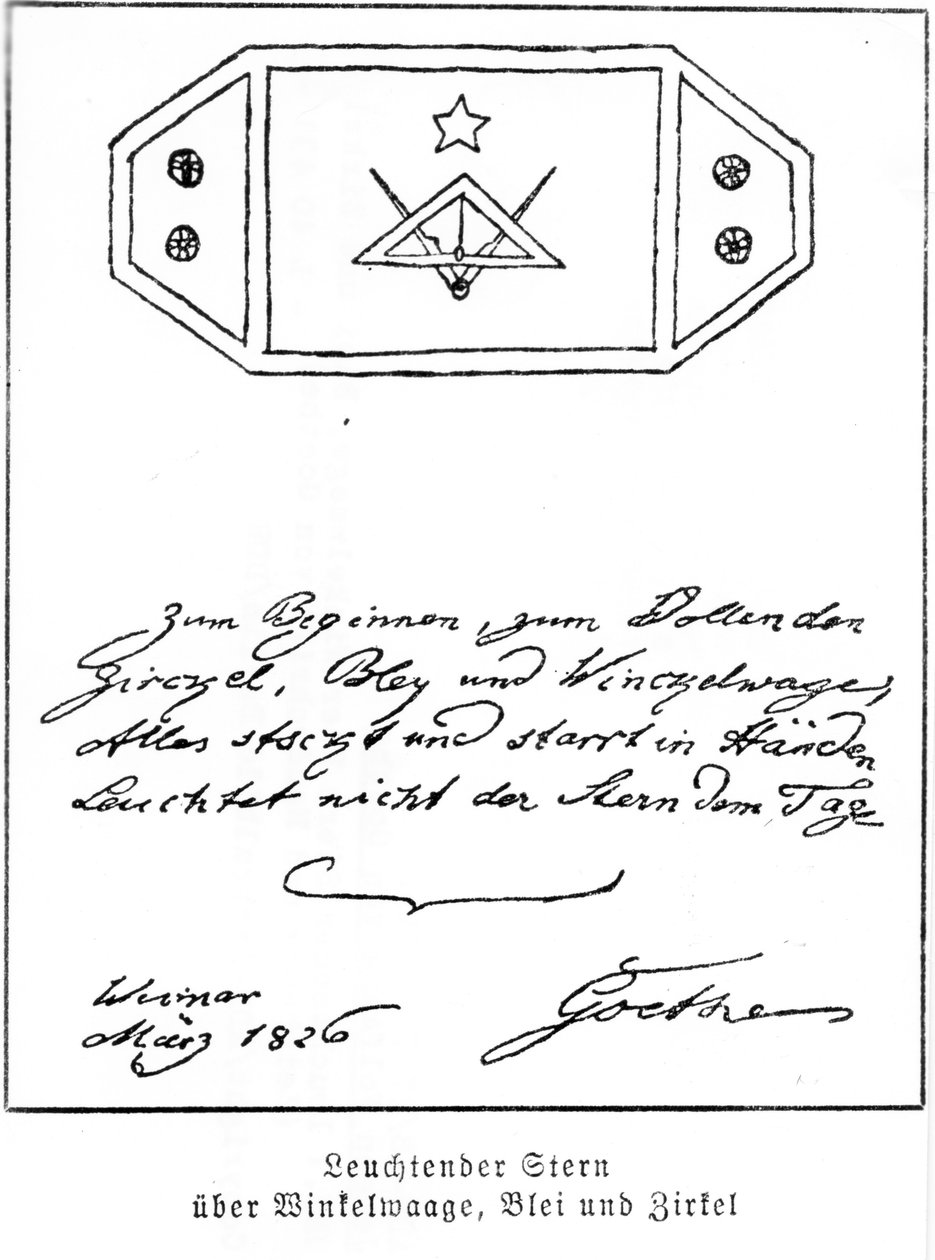 Świecąca gwiazda nad kwadratem oraz Kompas i ołów, 1826 autorstwa Johann Wolfgang von Goethe