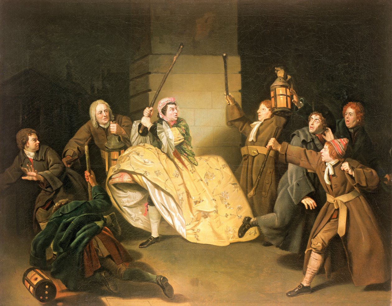 David Garrick jako Sir John Brute w "Żonie prowokatora" Vanbrugha autorstwa Johan Joseph Zoffany