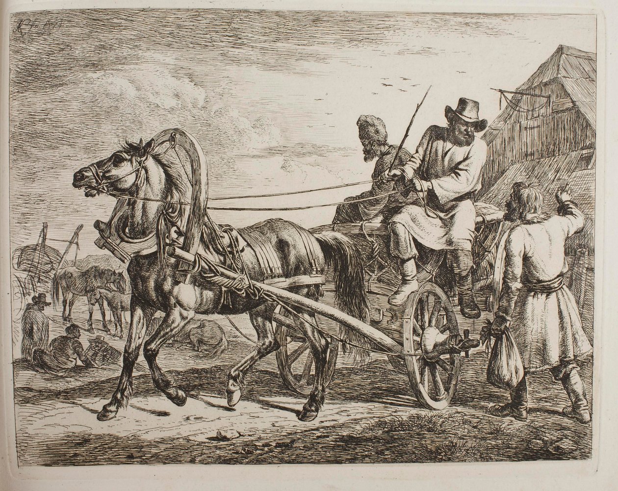Rosyjski wóz rolniczy autorstwa Johann Adam Klein