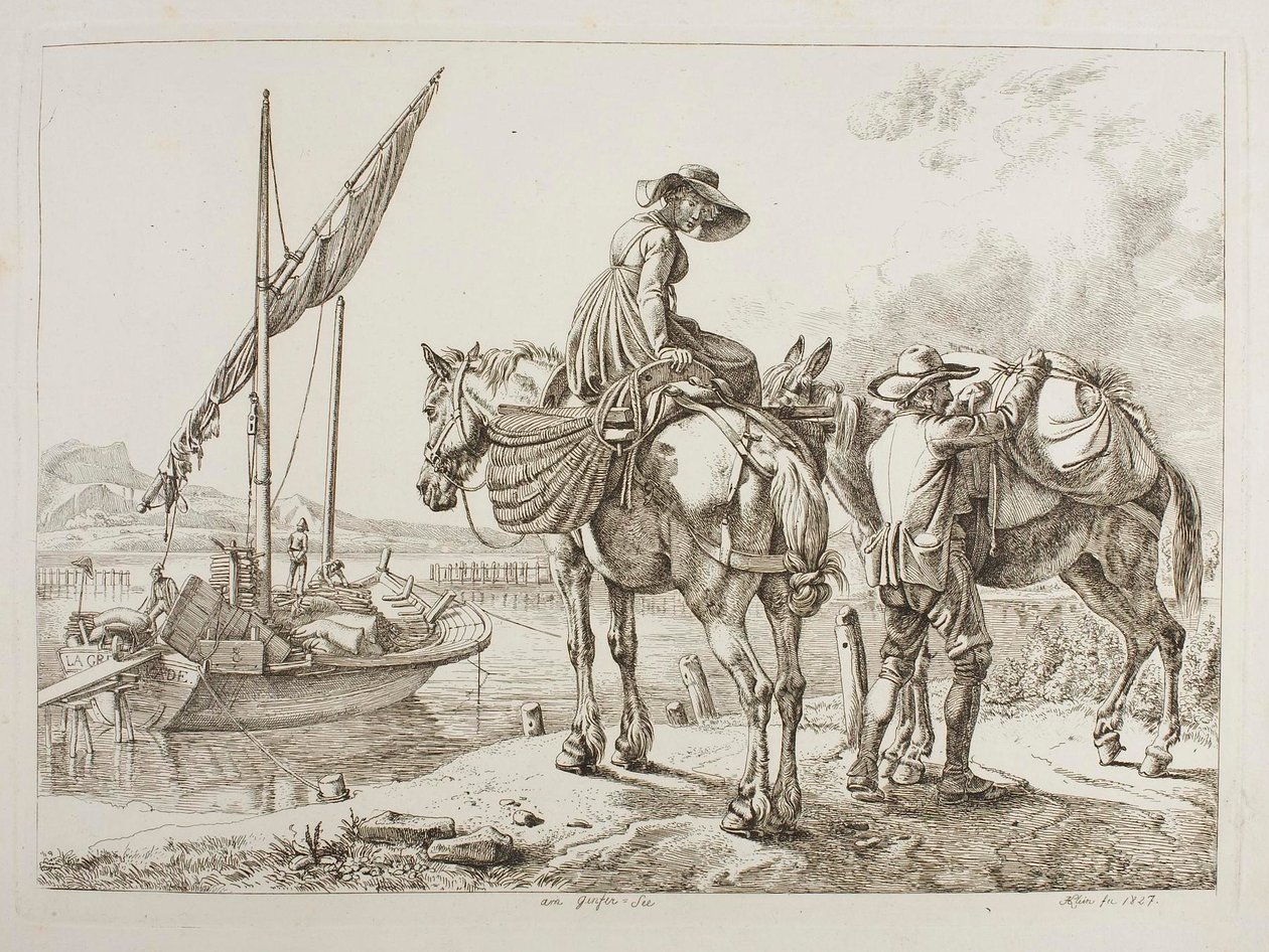 Nad jeziorem Ginfer autorstwa Johann Adam Klein