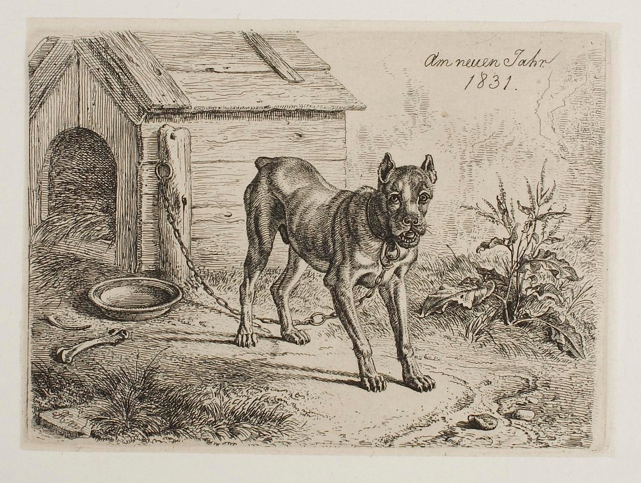 W Nowym Roku 1831. Dog autorstwa Johann Adam Klein