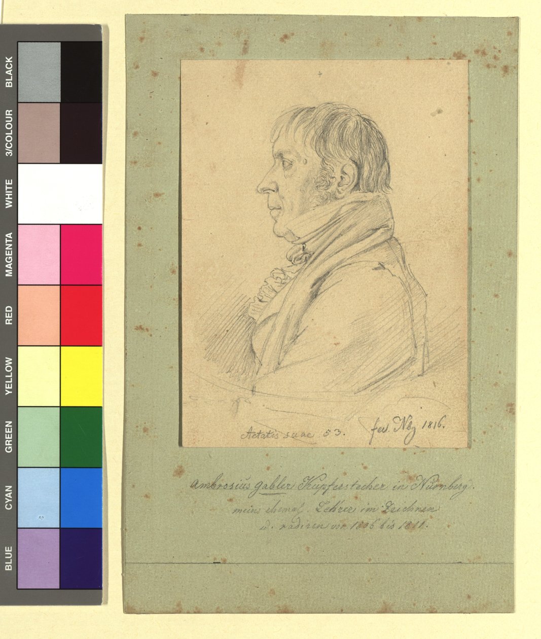 Ambrosius Gabler (1762-1834), rysownik i rytownik autorstwa Johann Adam Klein