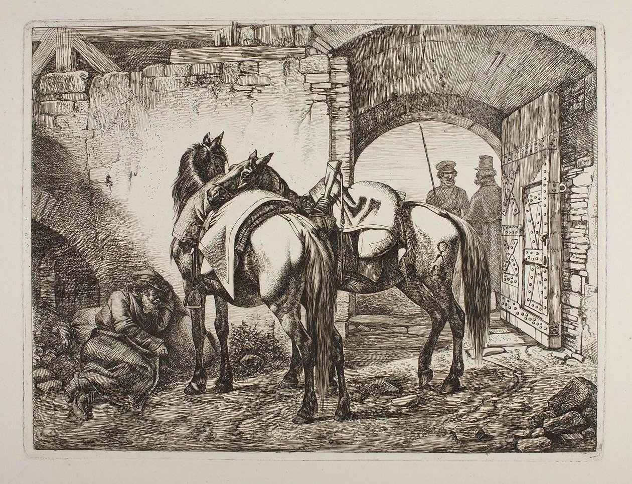 Konie kozackie autorstwa Johann Adam Klein