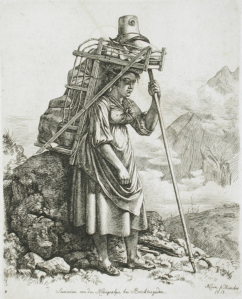 Dojarka z Berchtesgaden autorstwa Johann Adam Klein