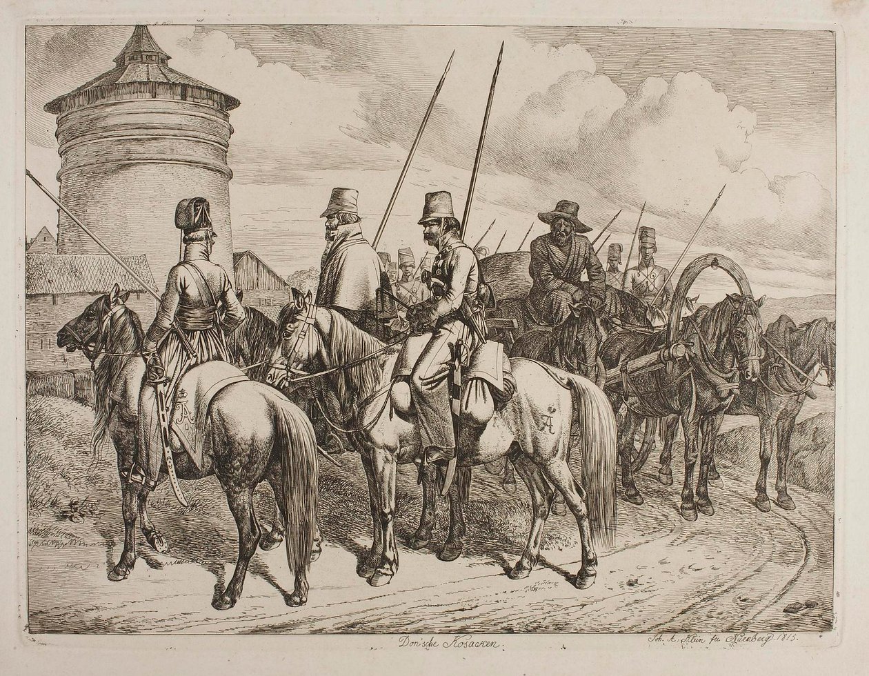 Kozacy z Donu autorstwa Johann Adam Klein