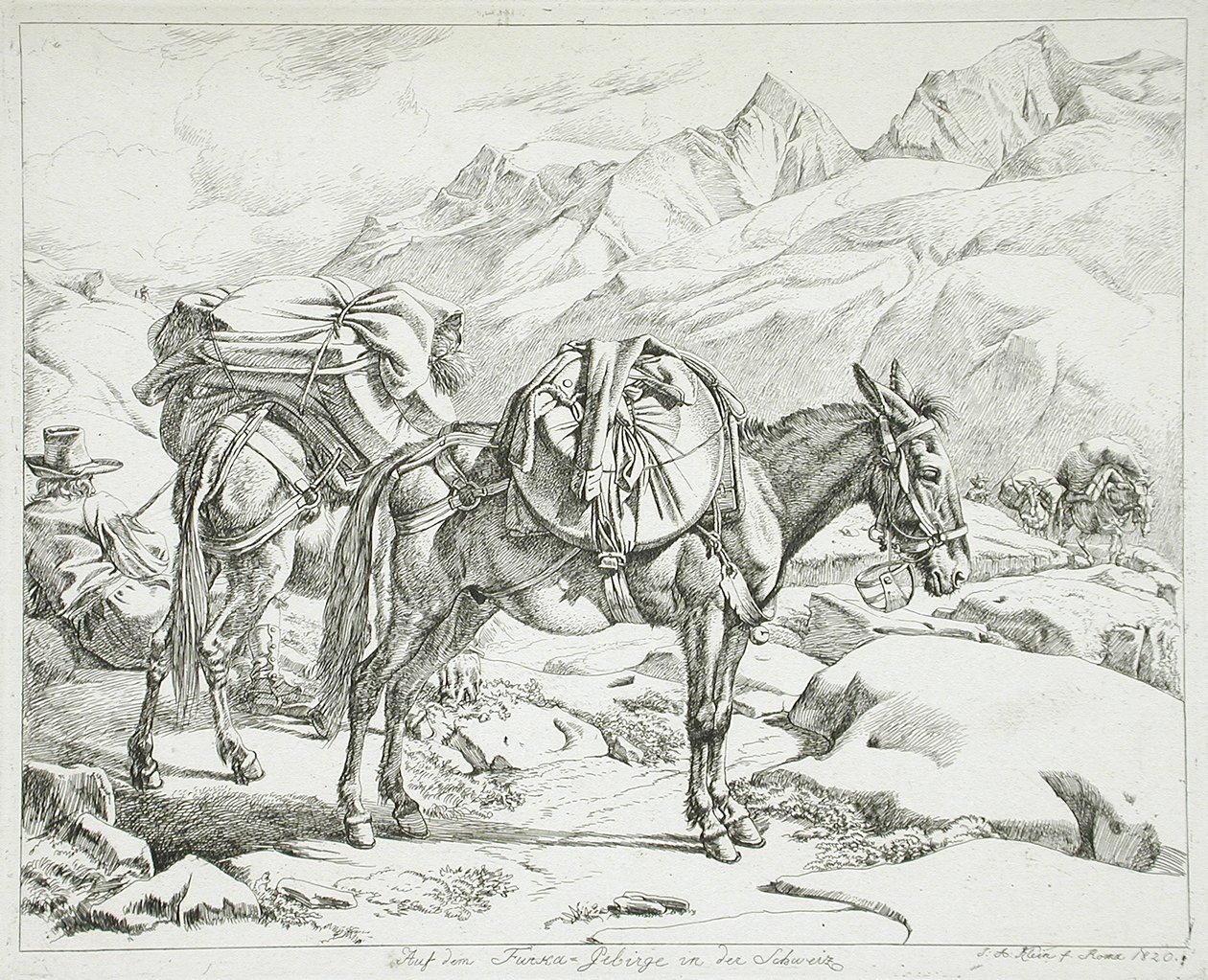 Góry Furka, Szwajcaria autorstwa Johann Adam Klein
