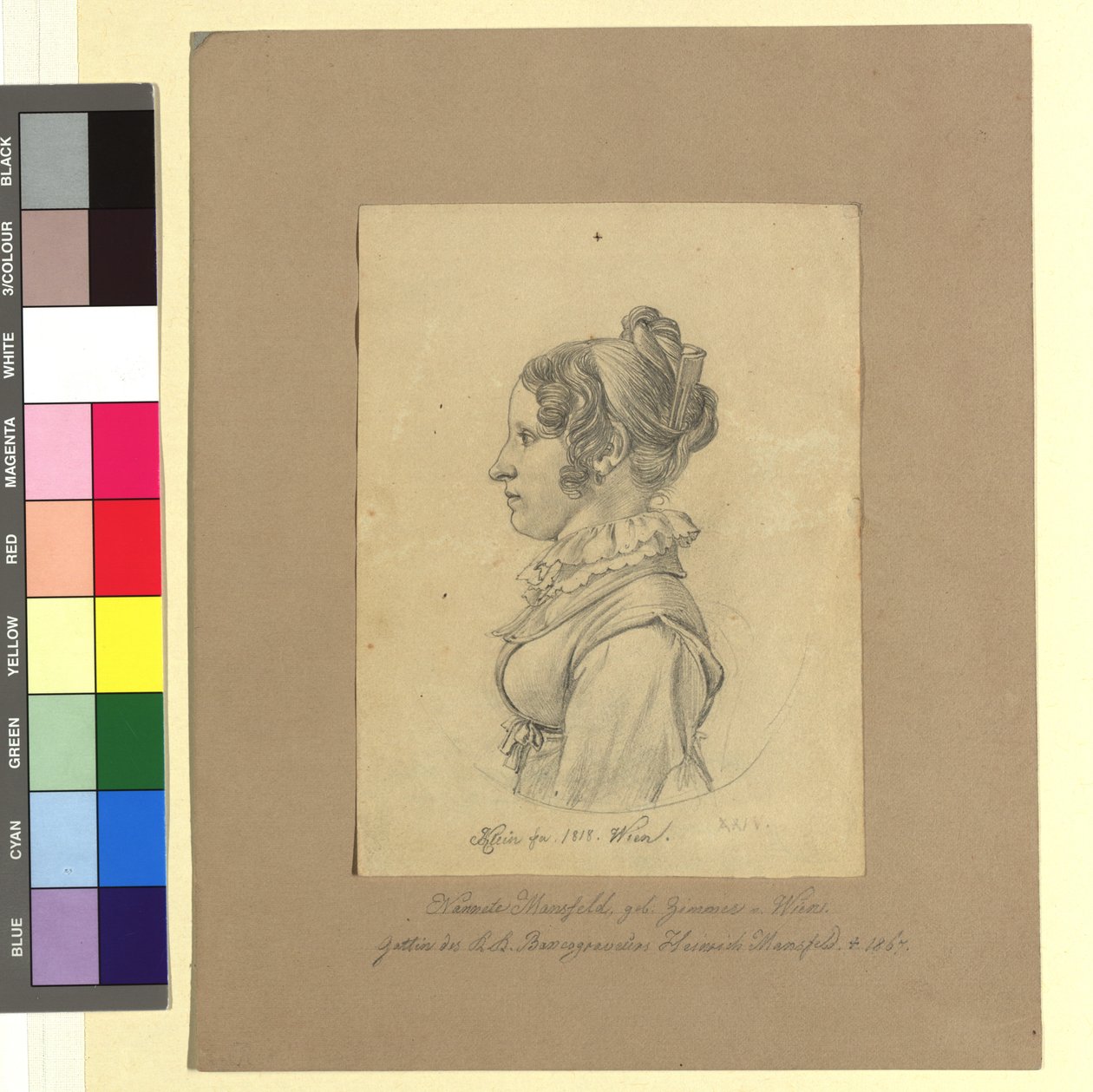 Nannete (Anna Maria) Mansfeld, z domu Zimmer (żona Heinricha Josefa Mansfelda, miedziorytnika i rytownika) autorstwa Johann Adam Klein