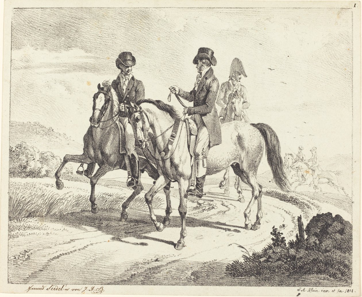Wycieczka konna autorstwa Johann Adam Klein