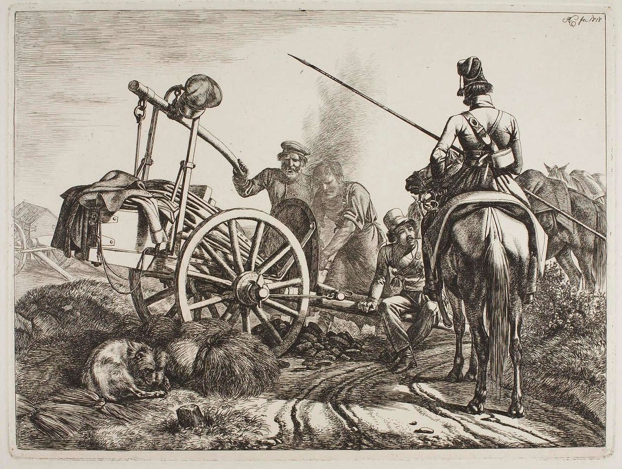 Rosyjska kuźnia polowa autorstwa Johann Adam Klein