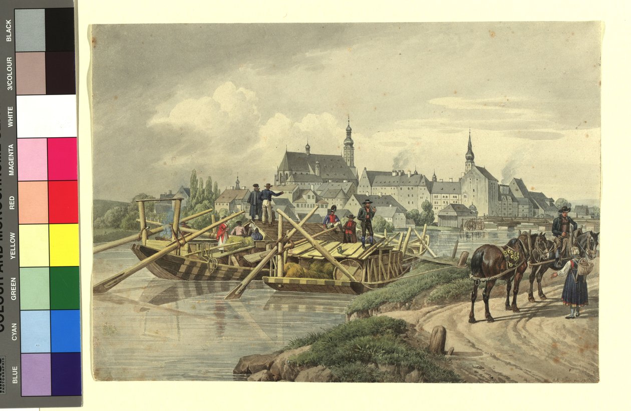 Straubing od północy autorstwa Johann Adam Klein
