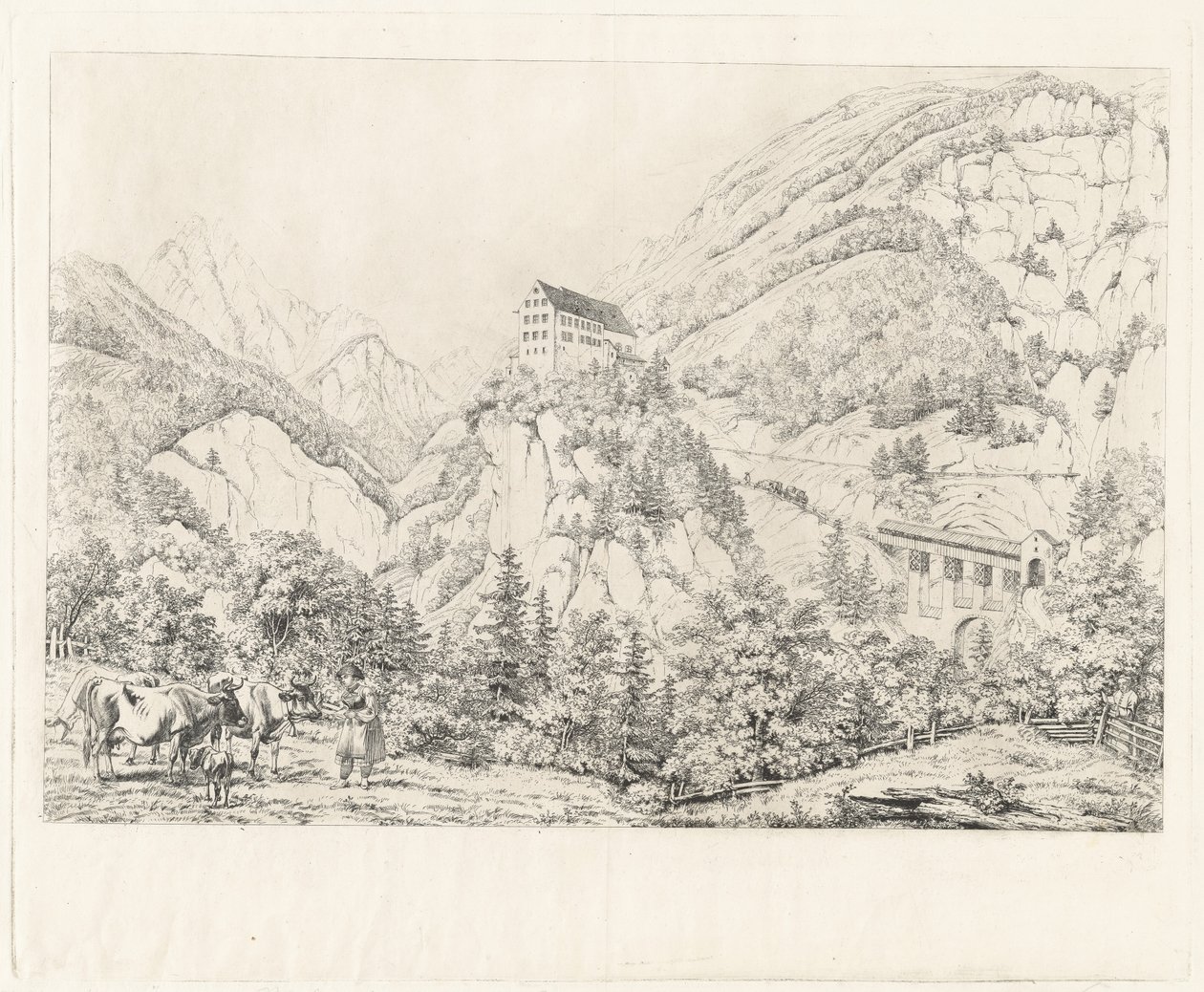 Georgenberg w Tyrolu autorstwa Johann Adam Klein