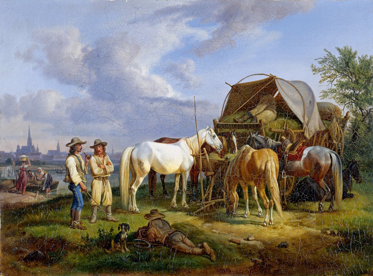 Węgierscy furmani autorstwa Johann Adam Klein