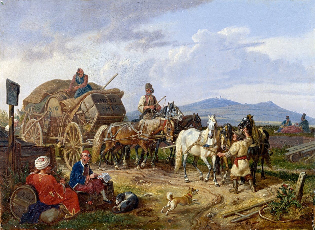 Wołoski wóz towarowy autorstwa Johann Adam Klein