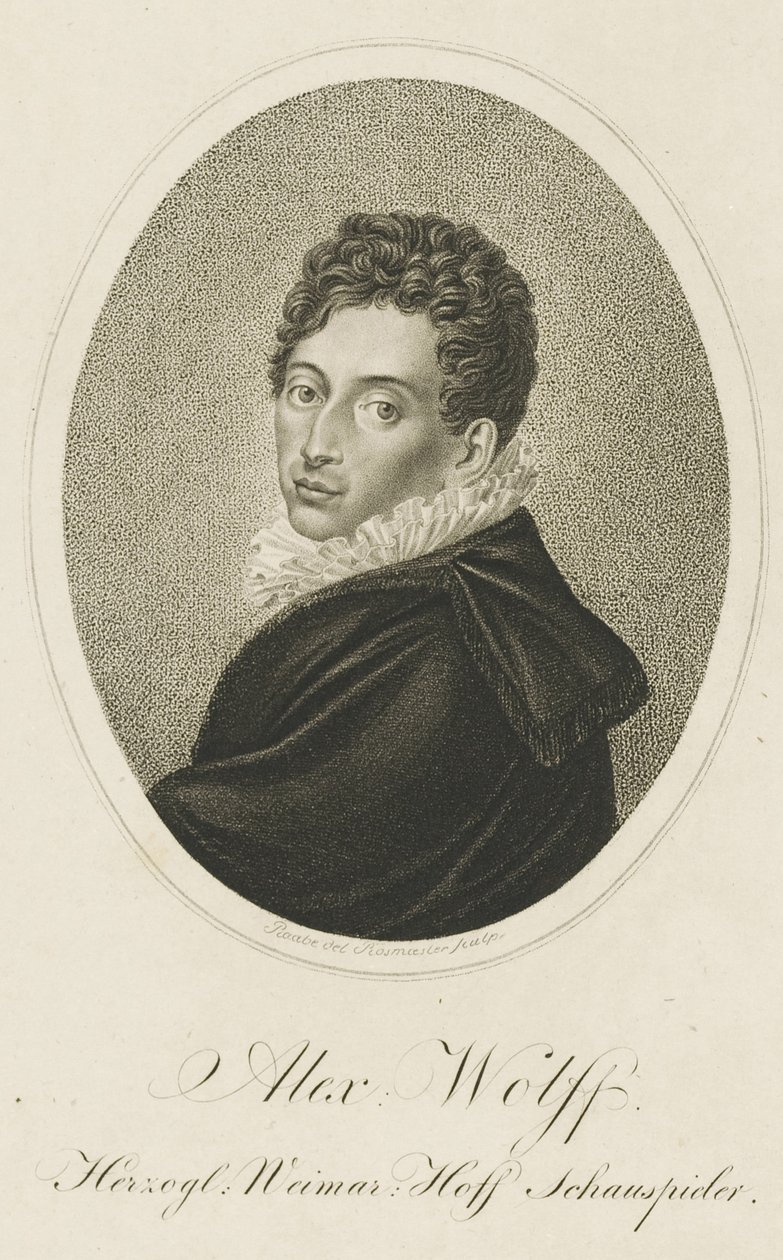 Portret Piusa Alexandra Wolffa 1782-1828, ok. 1820. autorstwa Johann Adolf Rossmaesler