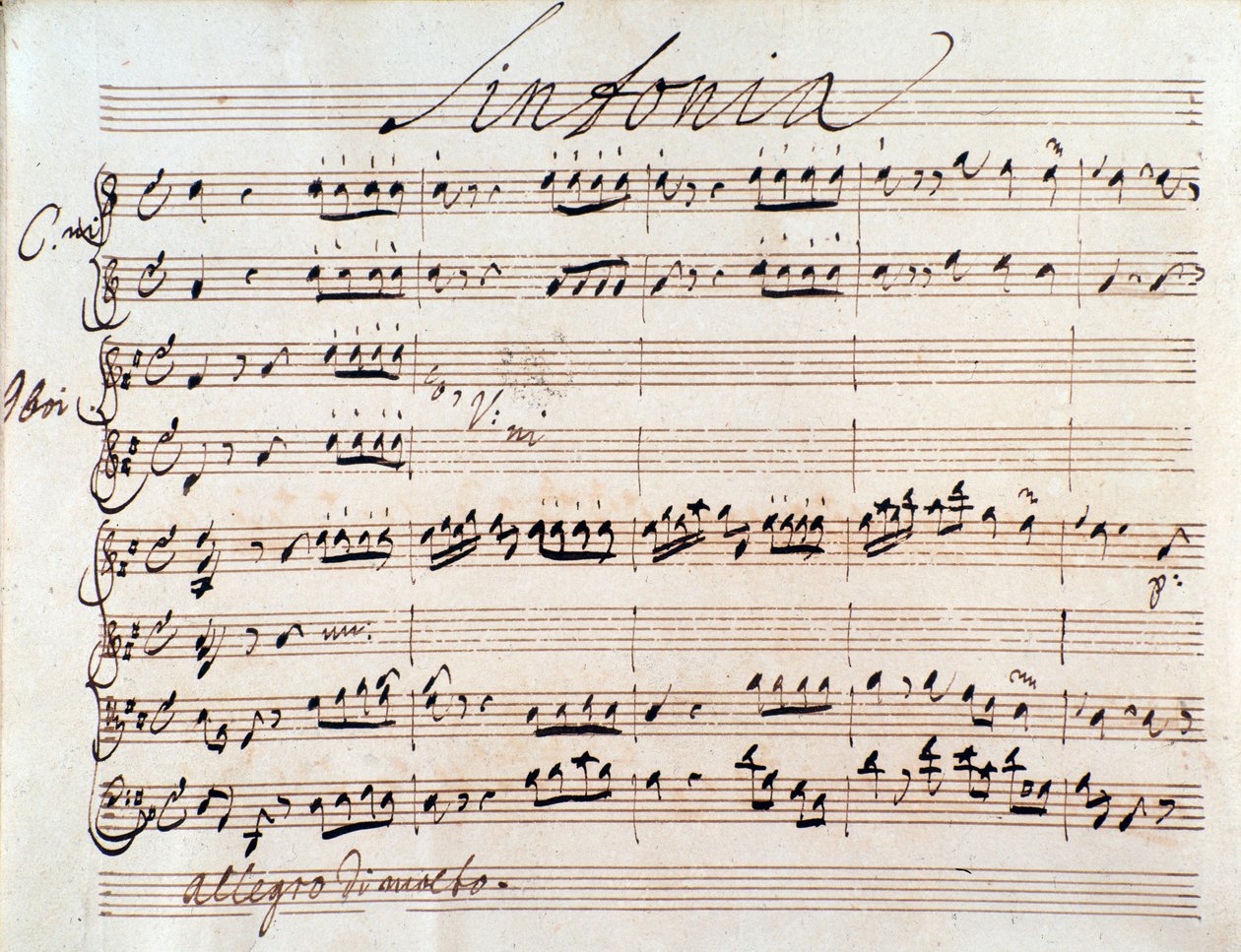 Pierwsza strona partytury muzycznej Adriano in Siria autorstwa JA Hasse (1752) autorstwa Johann Adolph Hasse