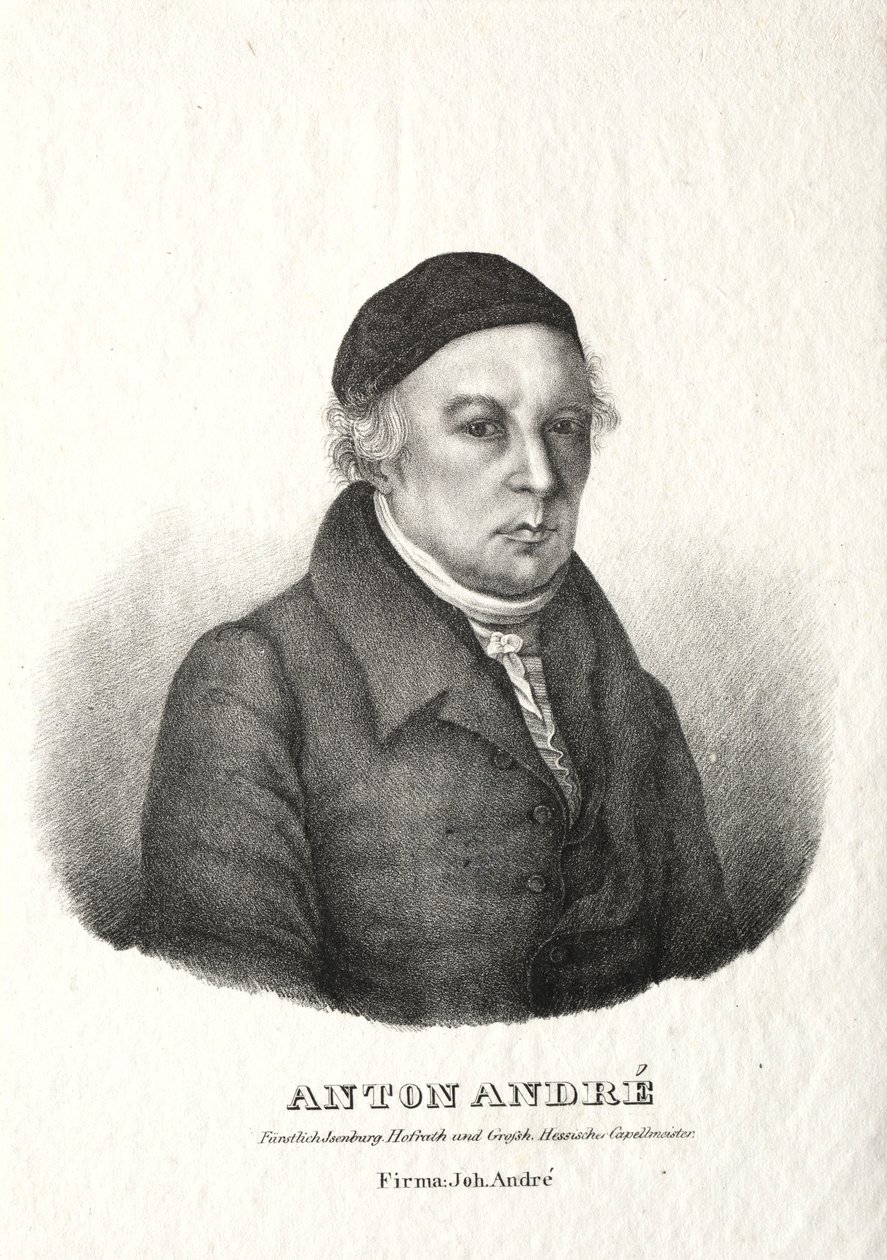 Portret Antona André. autorstwa Johann André