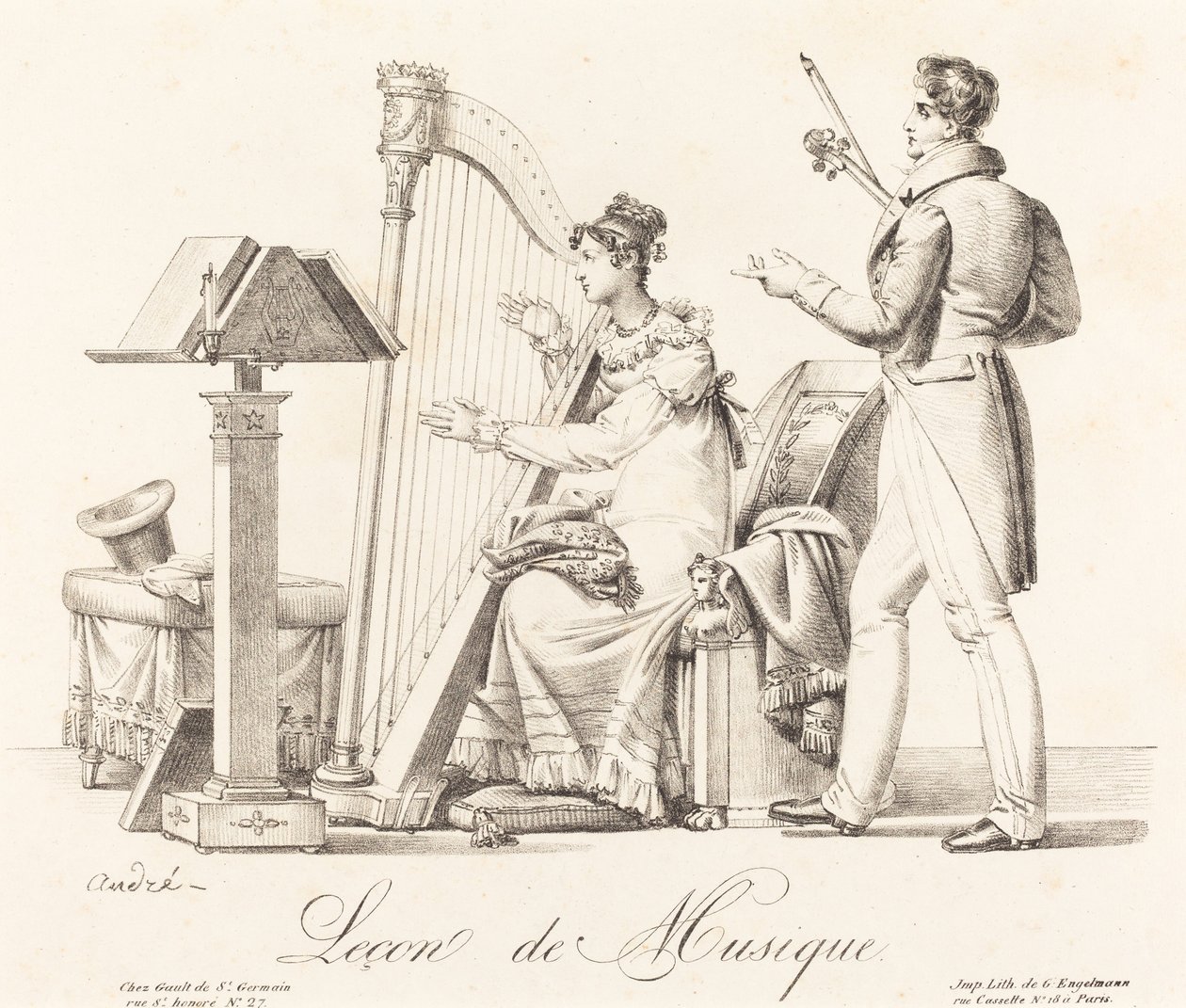 Lekcja muzyki Lekcja muzyki. autorstwa Johann Anton André