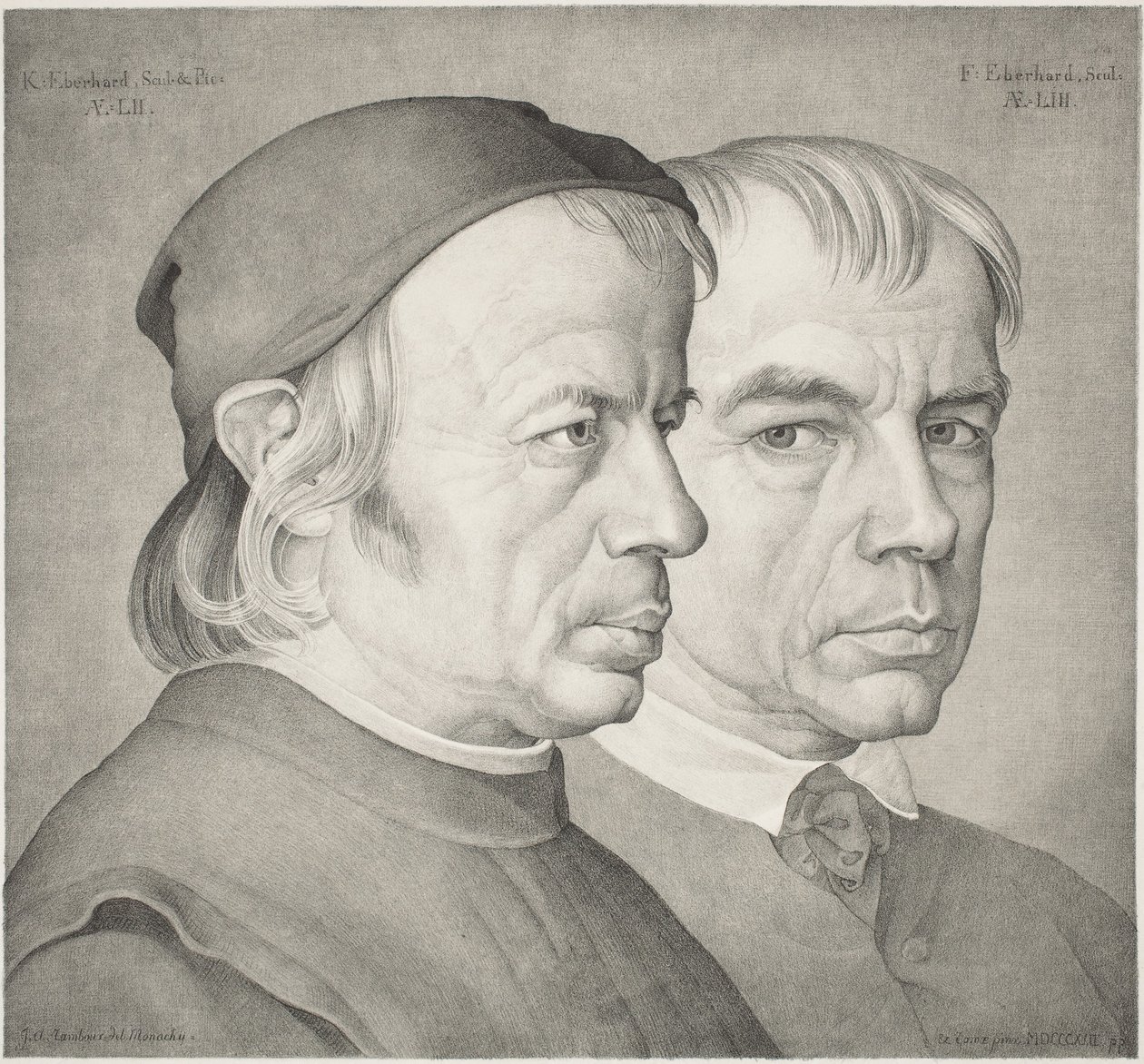 Bracia Konrad i Franz Eberhard autorstwa Johann Anton Ramboux