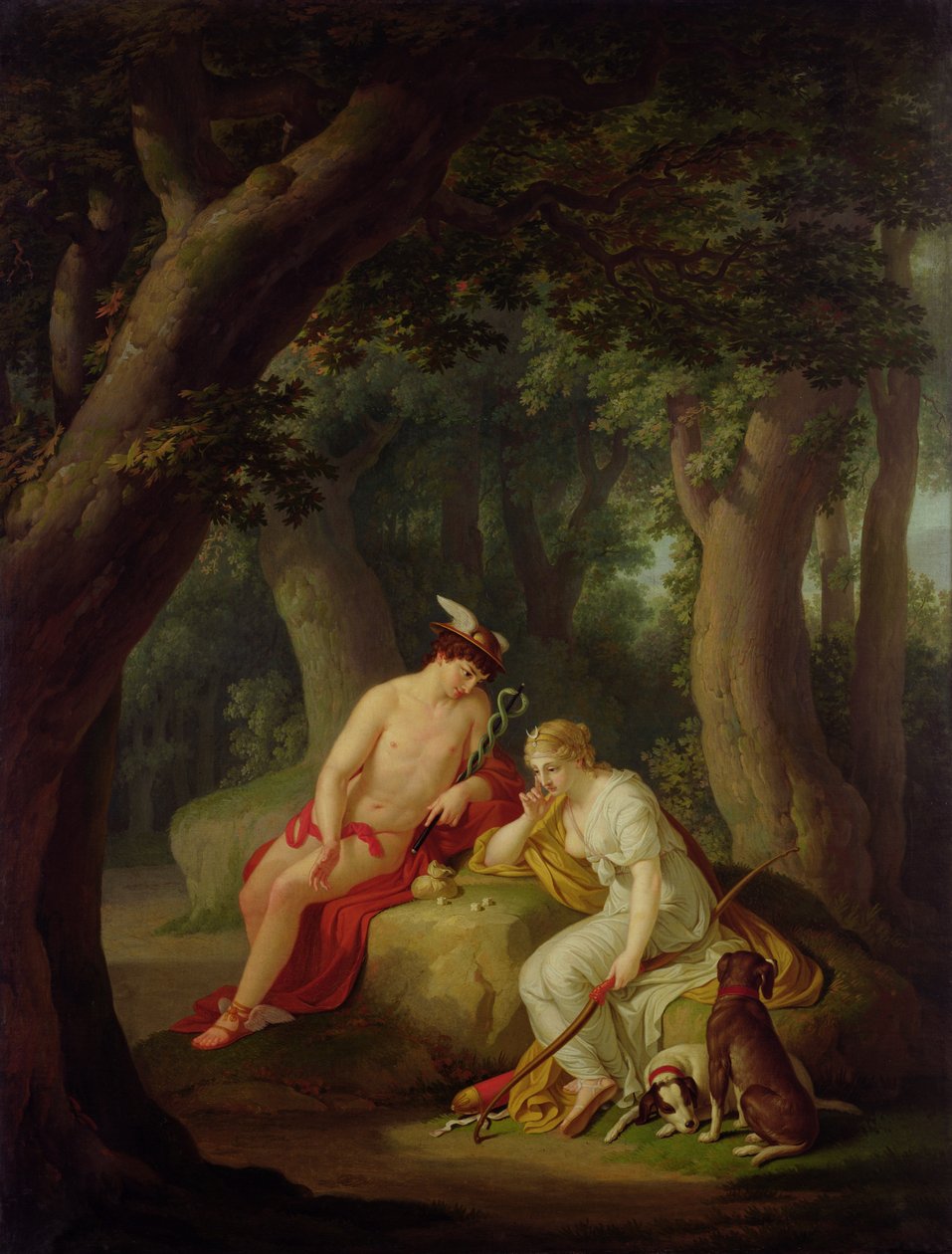 Diana i Merkury grają w kości, ok. 1788-90 autorstwa Johann August Nahl the Younger