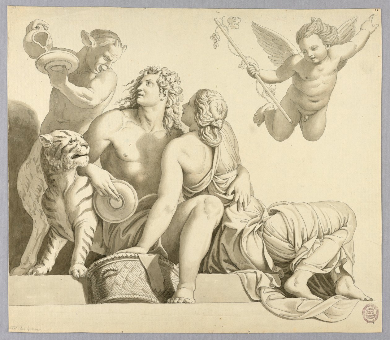 Dionizos i Ariadne autorstwa Johann August Nahl the Younger