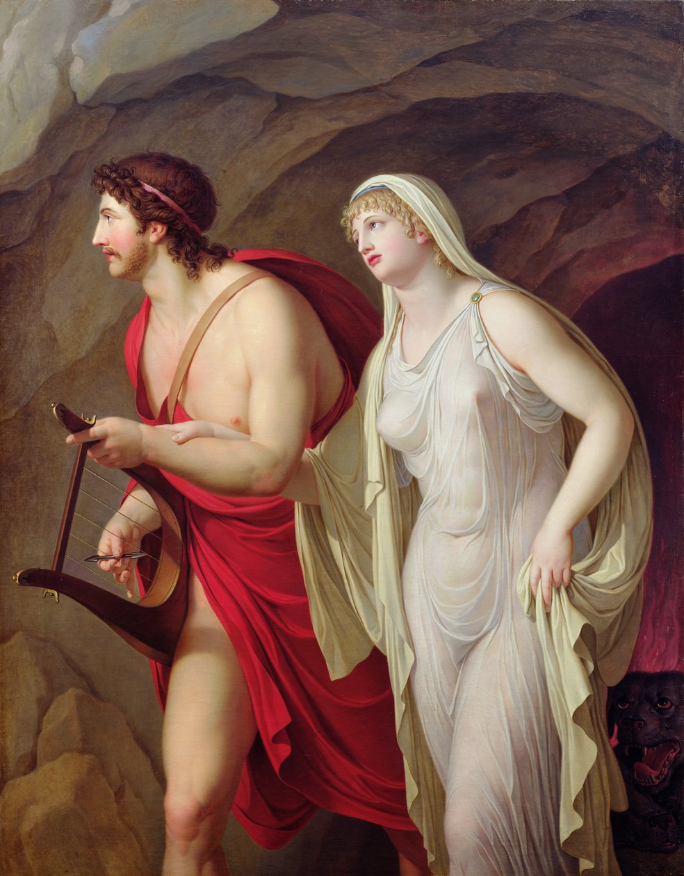 Orfeusz i Eurydyka, 1807 autorstwa Johann August Nahl the Younger