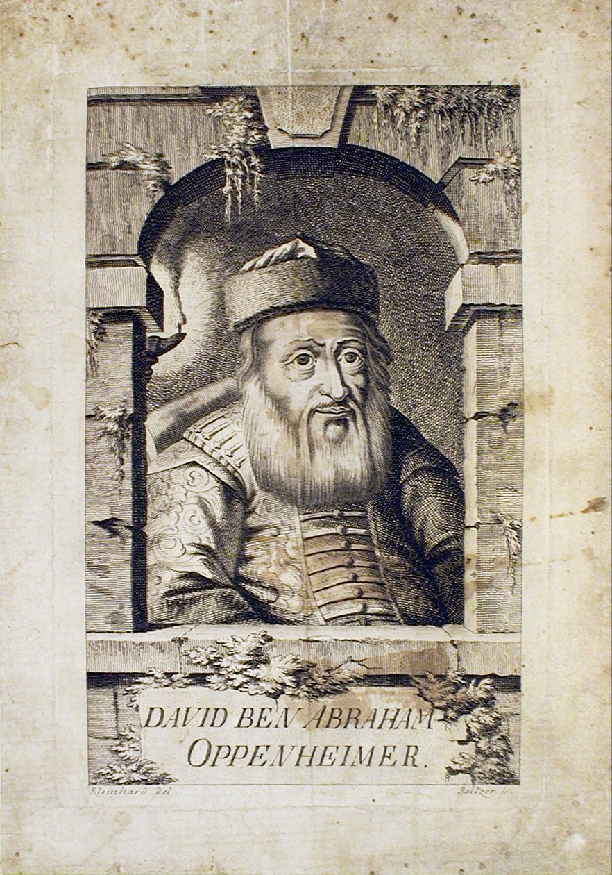 Portret Davida Oppenheima 1664-1736, naczelnego rabina Pragi autorstwa Johann Balzer