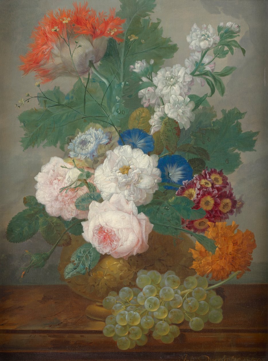 kwiecista martwa natura autorstwa Johann Baptist Drechsler