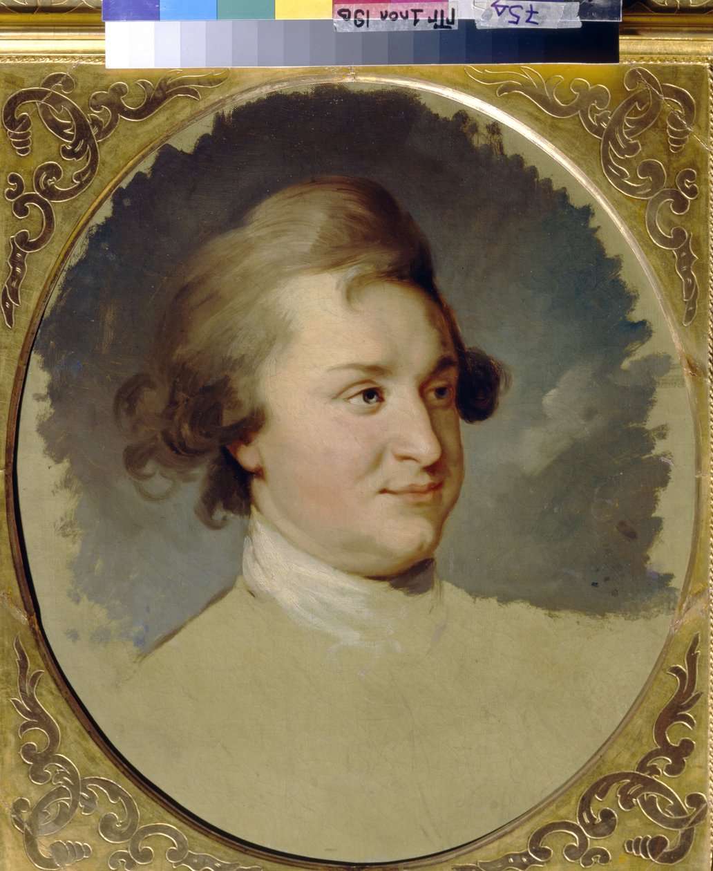 Grigorij Potiomkine (Potiomkine) - Portret księcia Taurydzkiego feldmarszałka, męża stanu Grigorija A. Potiomkina (1739-1791) par. Lampi, Jana Chrzciciela von Starszego (1751-1830), II poł. - Olej na płótnie, 55,3x47,3 - Państwo Tretyakov autorstwa Johann Baptist I Lampi