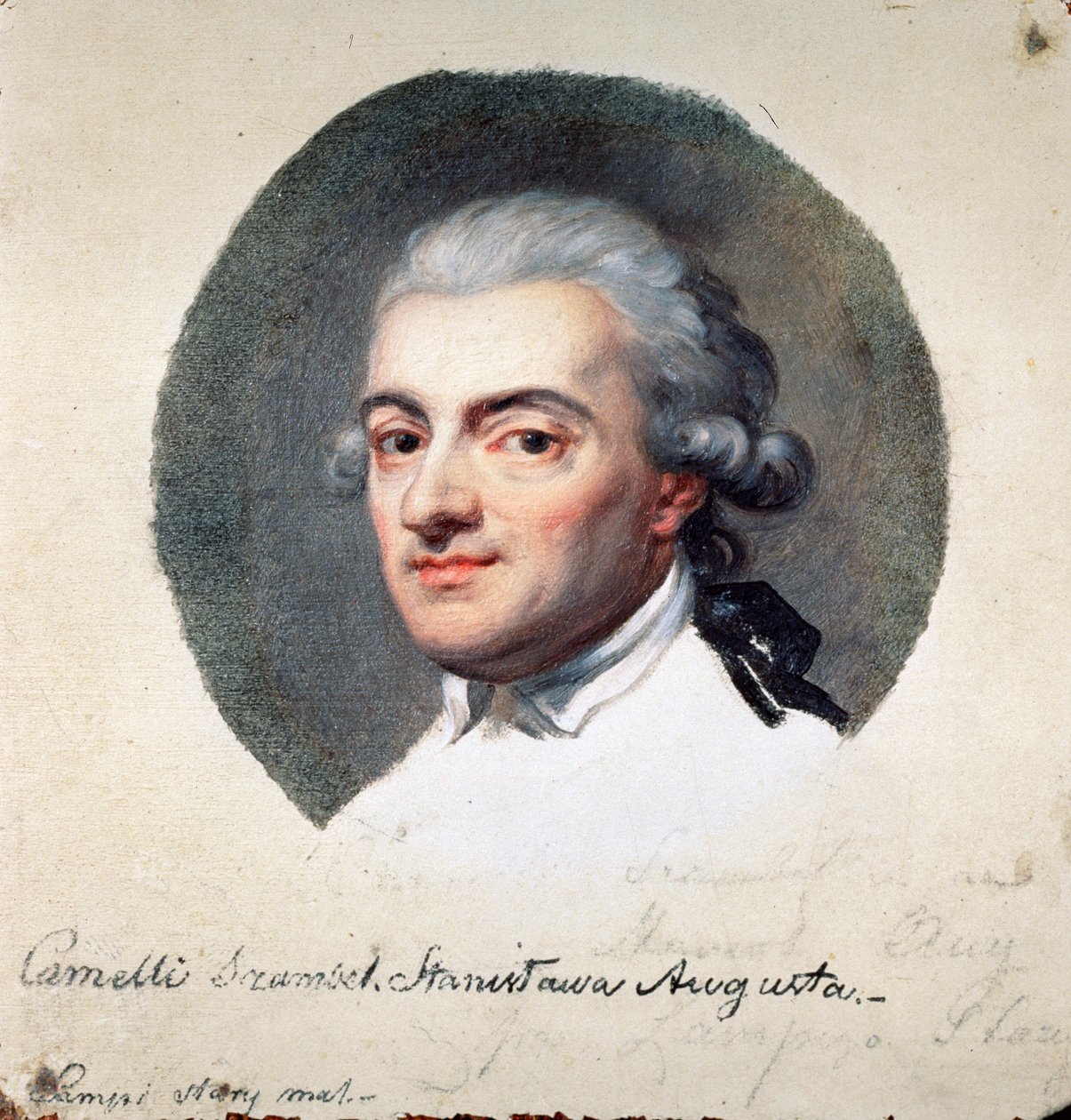 Portret Stanisława II Augusta Poniatowskiego Polski (1732-1798), ostatniego króla Rzeczypospolitej Obojga Narodów i Wielkiego Księcia Litewskiego (Portret Stanisława II Augusta Poniatowskiego, króla i wielkiego księcia Rzeczypospolitej Obojga Narodów). Pra autorstwa Johann Baptist I Lampi