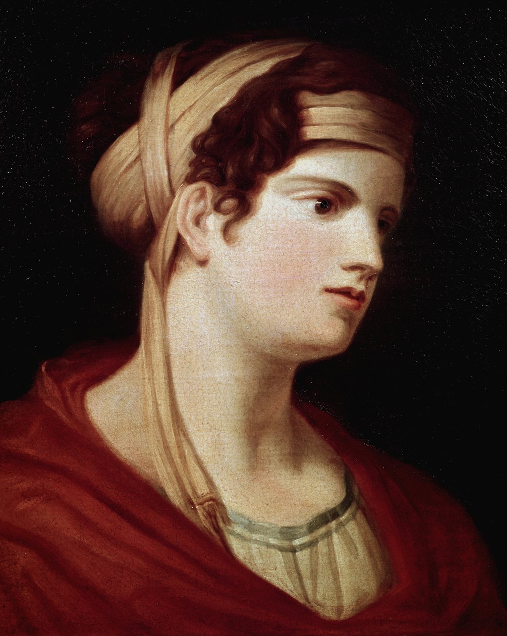 Portret hrabiny Therese Brunswick. Hrabina, która zainspirowała Ludwiga van Beethovena (1770-1827) do sonaty księżycowej, Opus 27 nr 2. Obraz Giovanniego Battisty (1751-1830), olej na płótnie, początek XIX wieku. Miejsce urodzenia Beethovena, Bonn (Niemcy) autorstwa Johann Baptist I Lampi