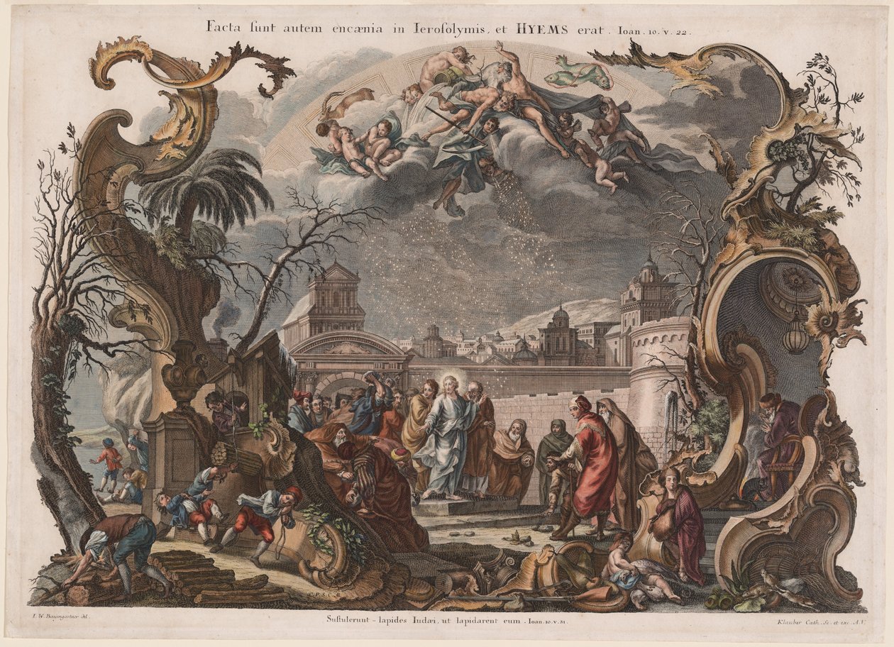 Zima autorstwa Johann Baptist Klauber Joseph Sebastian Klauber after Johann Wolfgang Baumgartner
