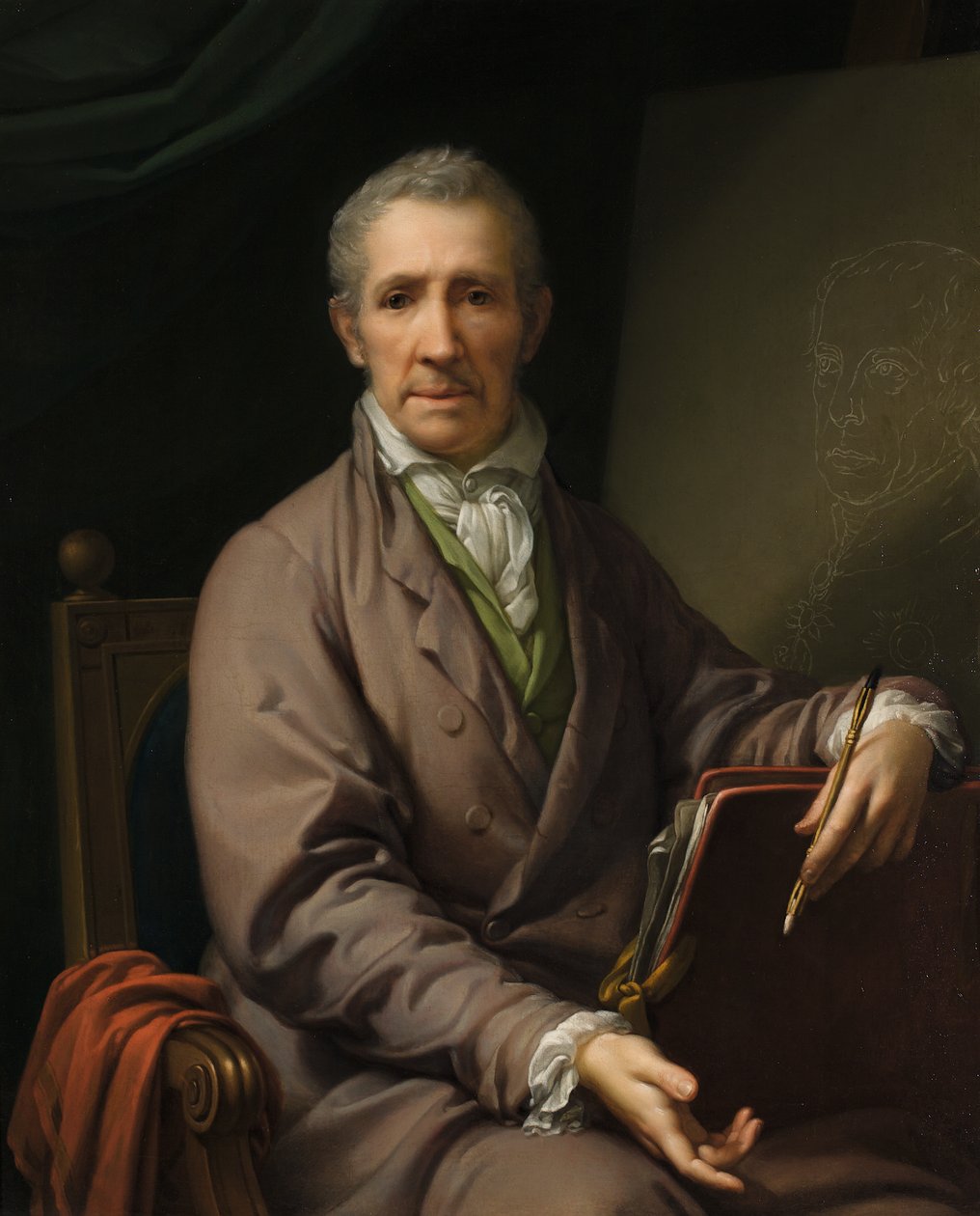 Autoportret przy sztalugach autorstwa Johann Baptist Lampi d. Ä.