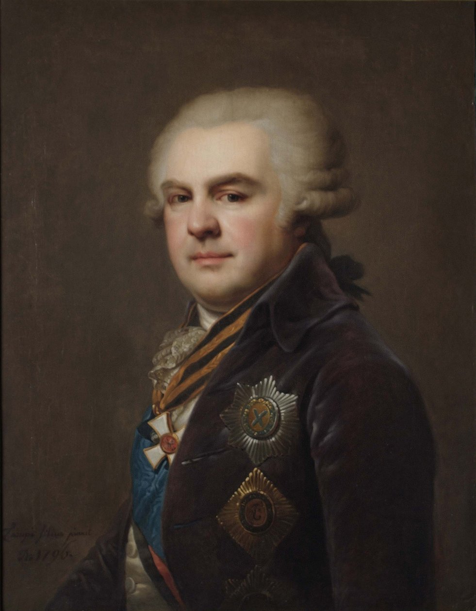 Portret hrabiego Aleksandra Nikołajewicza Samojłowa 1744-1814, 1796 autorstwa Johann Baptist Lampi the Younger