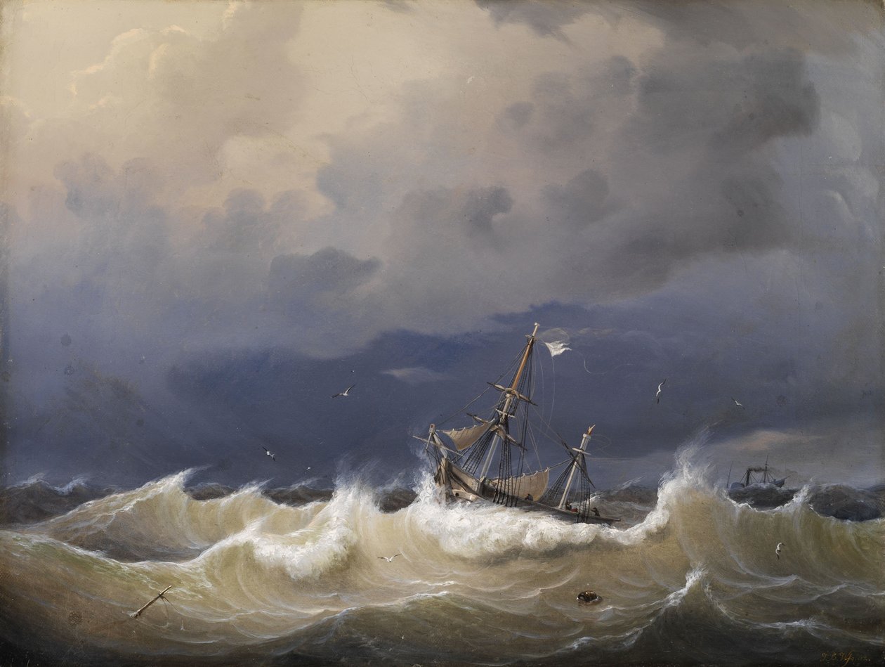 Johann Baptist Weiss utwór morski 1852 autorstwa Johann Baptist Weiß