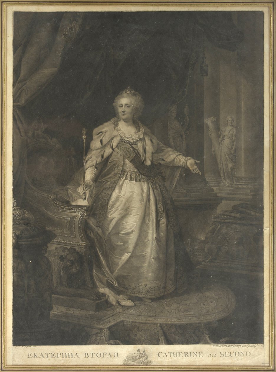 Katarzyna II de Russie (1729-1796) autorstwa Johann Baptist von Lampi the Elder