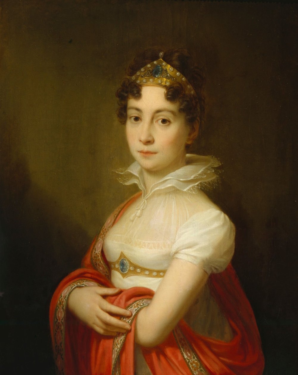 "Młodzieńczy portret cesarzowej Marii Ludwiki (1787-1816) z diademem" autorstwa Johann Baptist von Lampi the Elder