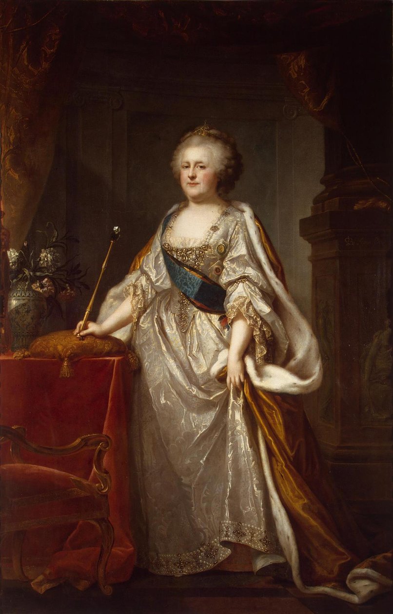 Portret cesarzowej Katarzyny II 1729-1796, 1794 autorstwa Johann Baptist von Lampi the Elder