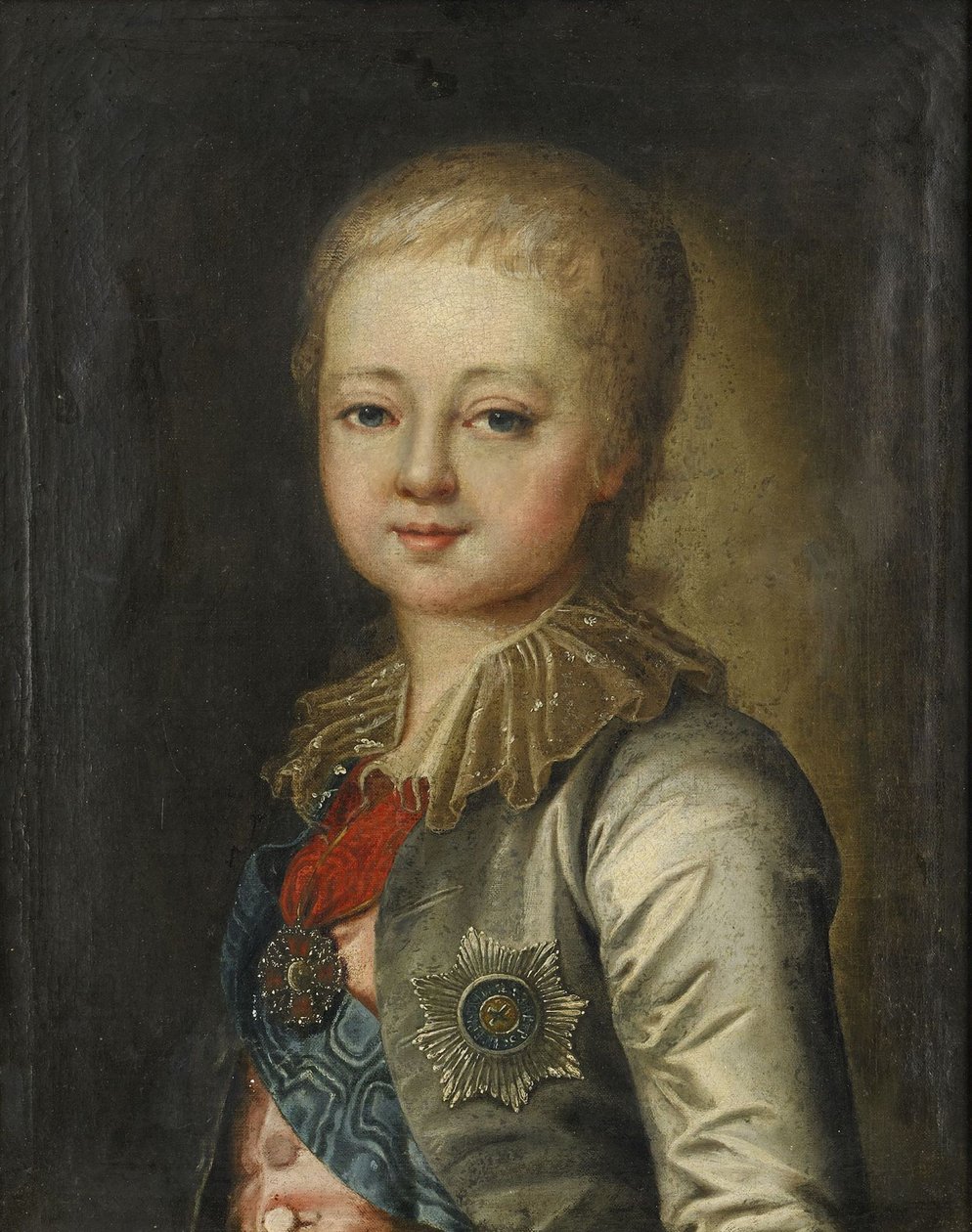 Portret wielkiego księcia Aleksandra Pawłowicza Aleksandra I jako dziecko autorstwa Johann Baptist von Lampi the Elder