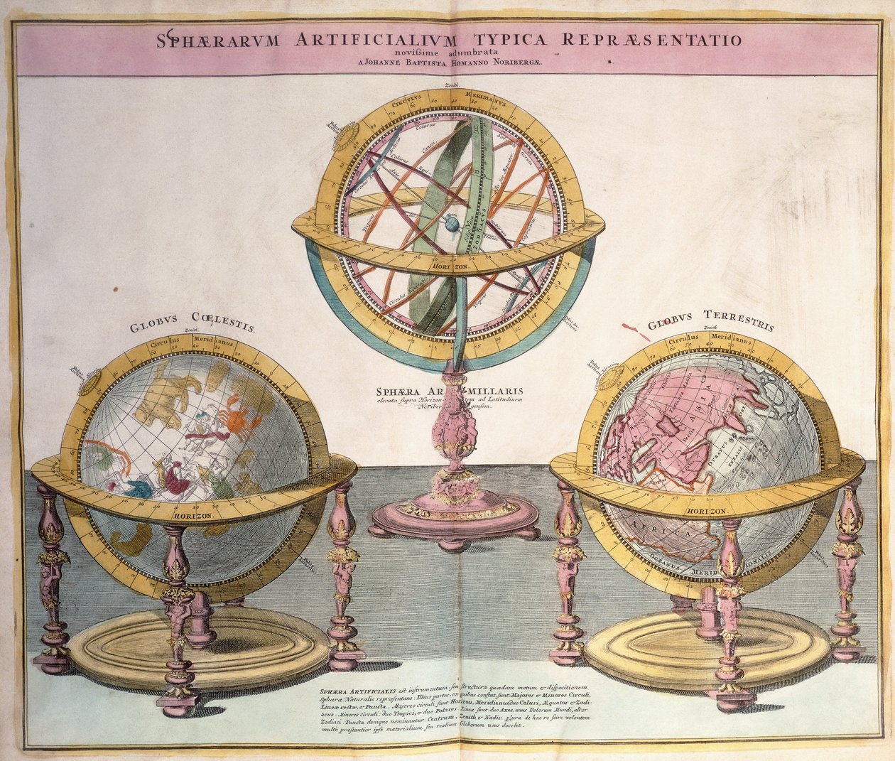 Winiety Świata z Atlasu Grosser, 1725 autorstwa Johann Baptista Homann