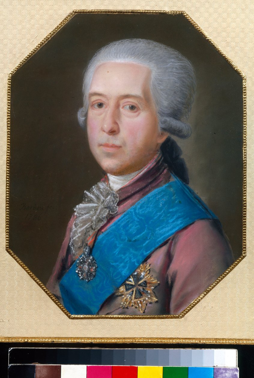 Portret hrabiego Michaiła Michajłowicza Golicyna (1731-1806) - Rysunek Johanna Bardou (1745-1788) autorstwa Johann Bardou