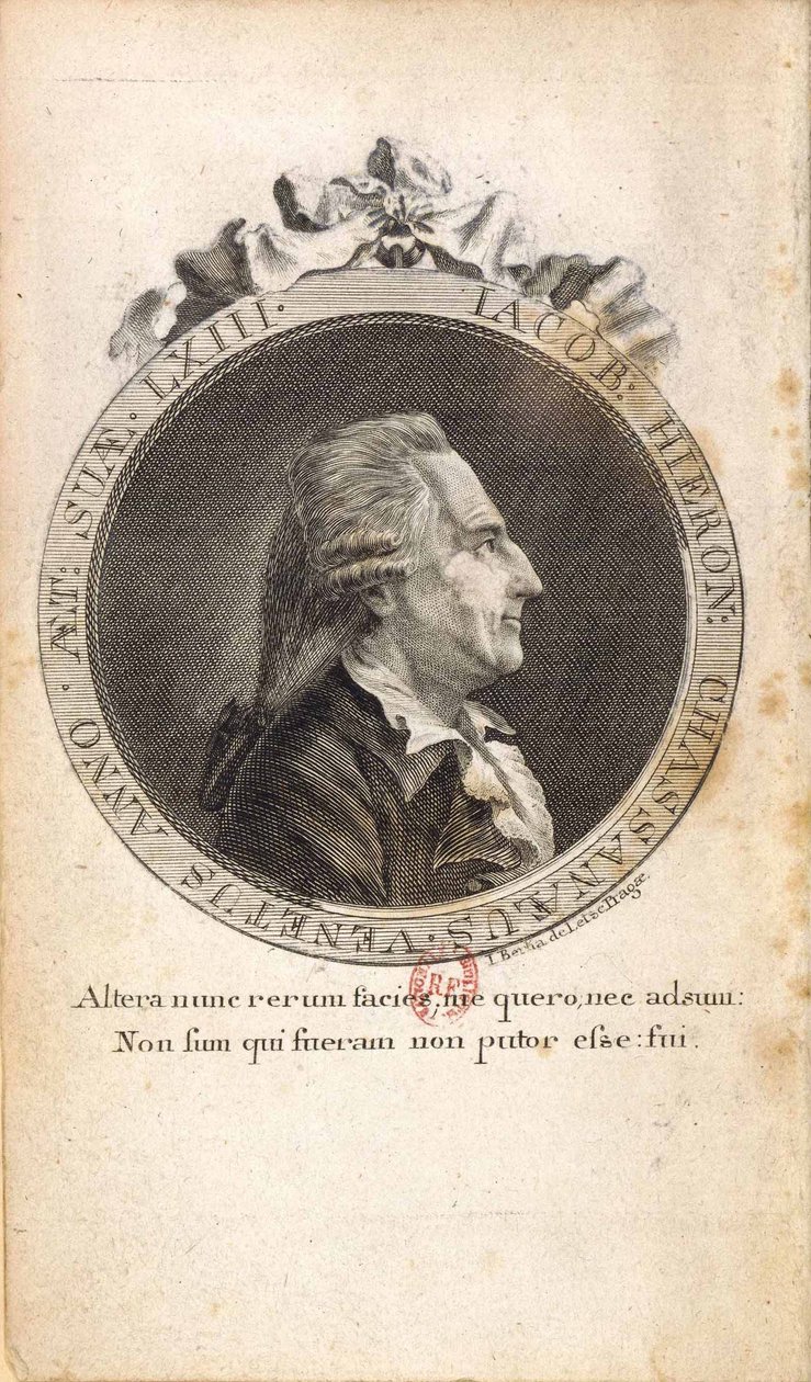 Portret Giacomo Girolamo Casanova 1725-1798 autorstwa Johann Berka