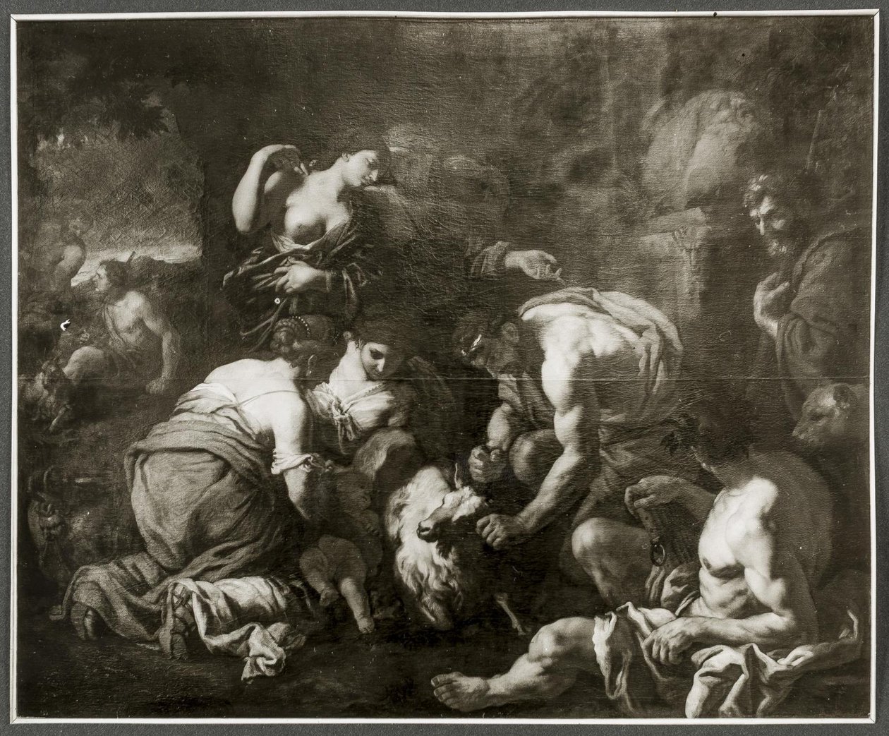 Jowisz karmiący kozę Amalthea autorstwa Johann Carl Loth