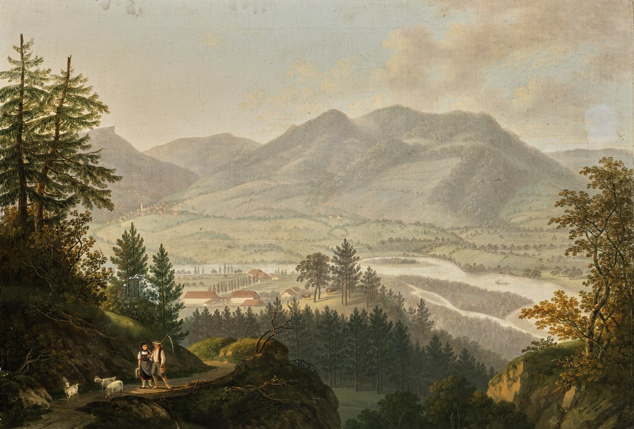 Okolice ruin Habsburgów autorstwa Johann Caspar Rahn