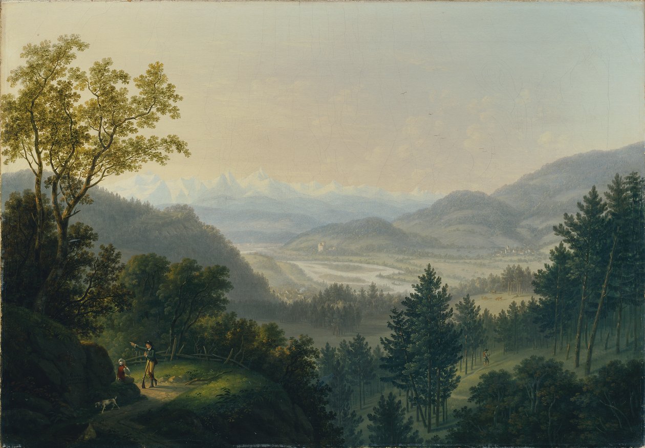 Okolice ruin Habsburgów autorstwa Johann Caspar Rahn