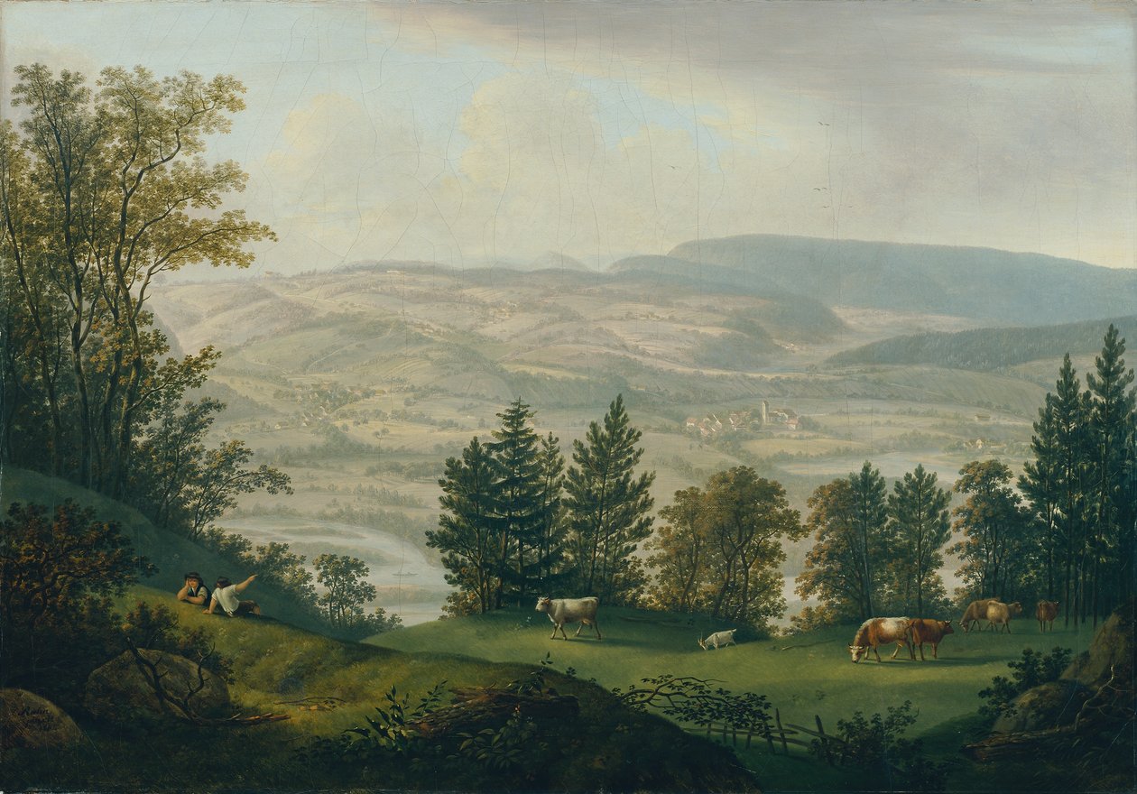 Okolice ruin Habsburgów autorstwa Johann Caspar Rahn