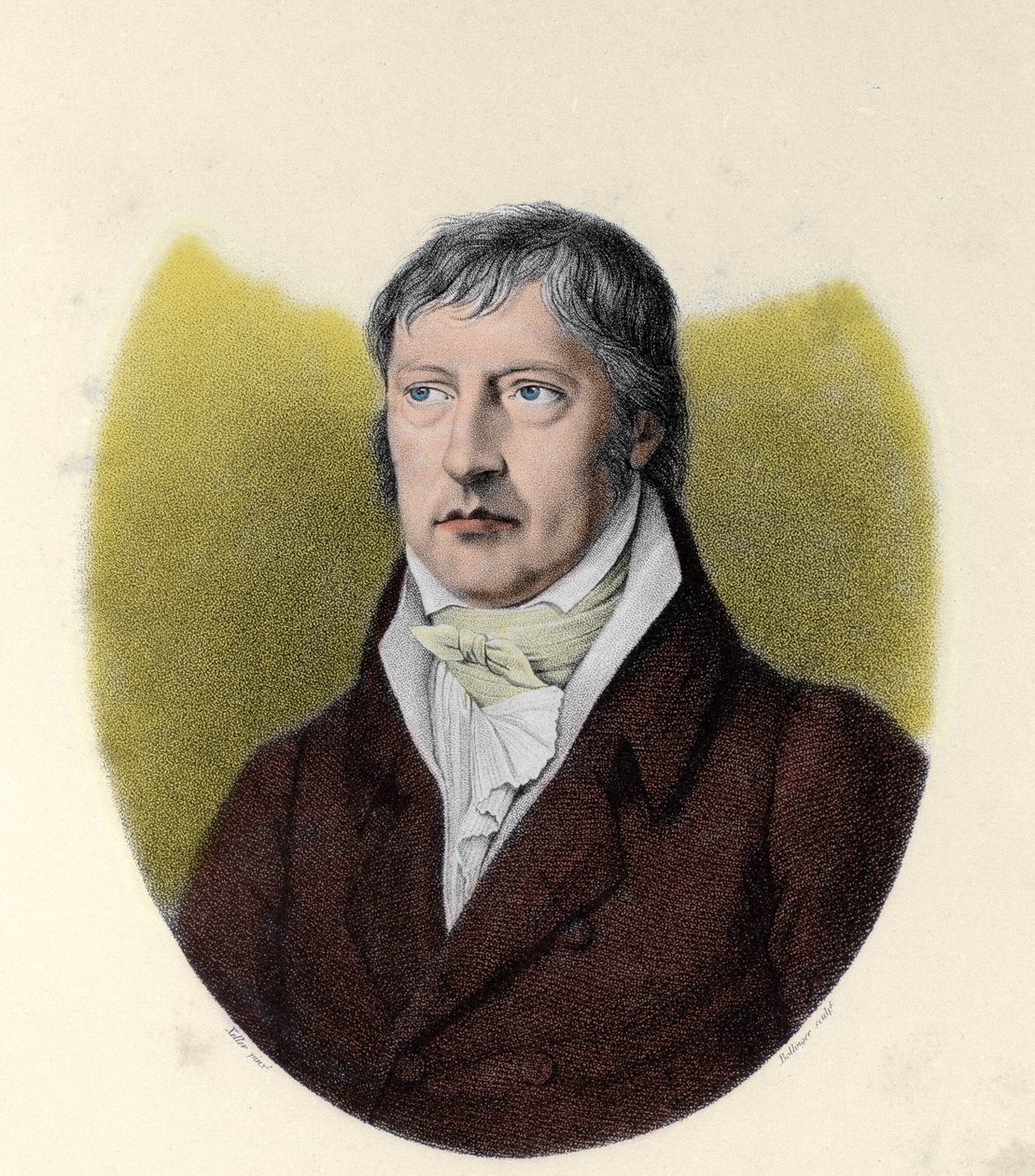 Portret Georga Wilhema Friedricha Hegla (1770 - 1831), niemieckiego filozofa autorstwa Johann Christian (after) Xeller